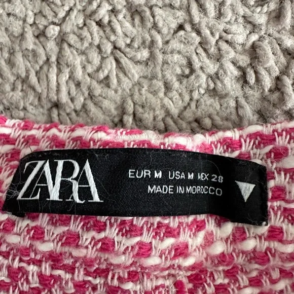 Zara Pink Tweed Women Shorts - Picture 9 of 11